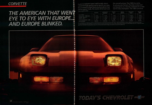 Popular Photography Magazine July 1985 Corvette Ad